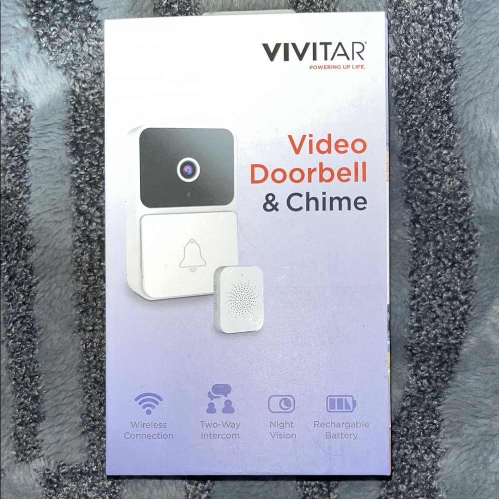 Vivitar Video Doorbell & Chime - White and Black